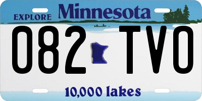 MN license plate 082TVO
