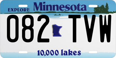 MN license plate 082TVW
