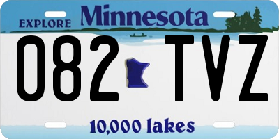MN license plate 082TVZ