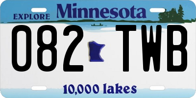 MN license plate 082TWB