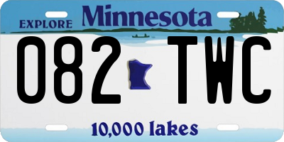 MN license plate 082TWC