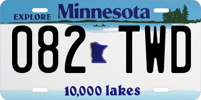 MN license plate 082TWD