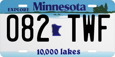MN license plate 082TWF