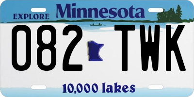 MN license plate 082TWK