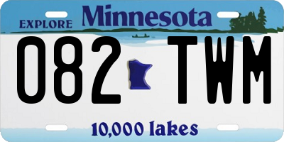 MN license plate 082TWM