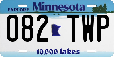 MN license plate 082TWP