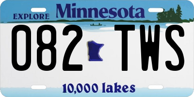 MN license plate 082TWS