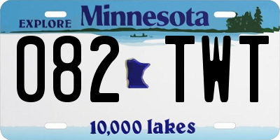 MN license plate 082TWT
