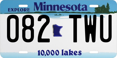 MN license plate 082TWU