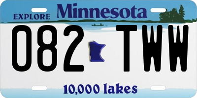 MN license plate 082TWW