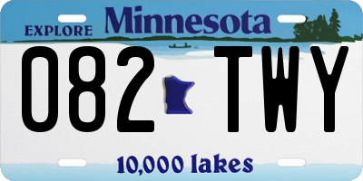 MN license plate 082TWY