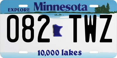 MN license plate 082TWZ