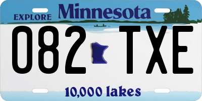 MN license plate 082TXE