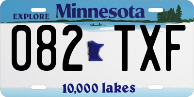 MN license plate 082TXF