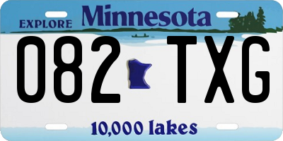 MN license plate 082TXG