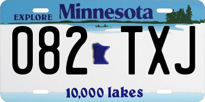 MN license plate 082TXJ