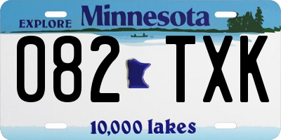 MN license plate 082TXK