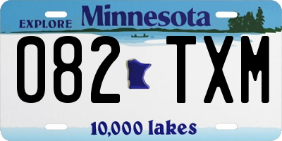 MN license plate 082TXM