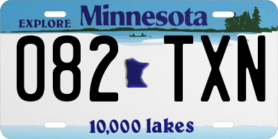 MN license plate 082TXN