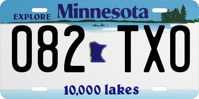 MN license plate 082TXO