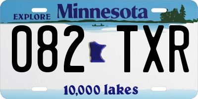 MN license plate 082TXR