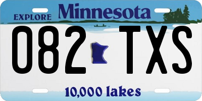 MN license plate 082TXS