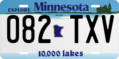 MN license plate 082TXV