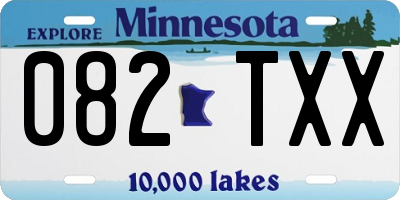 MN license plate 082TXX