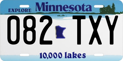 MN license plate 082TXY