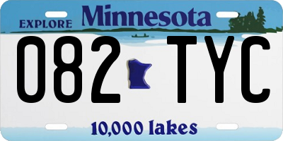 MN license plate 082TYC