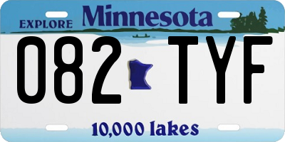 MN license plate 082TYF