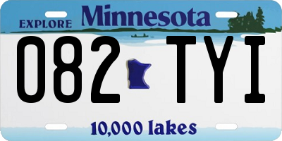 MN license plate 082TYI