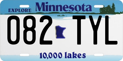 MN license plate 082TYL