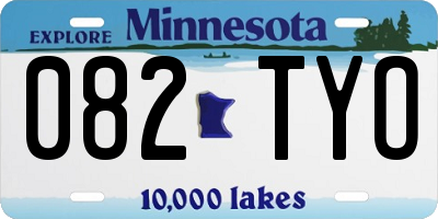 MN license plate 082TYO