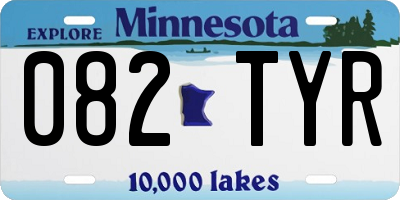 MN license plate 082TYR