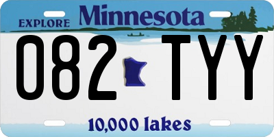MN license plate 082TYY