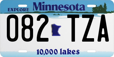 MN license plate 082TZA