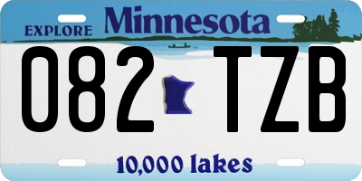 MN license plate 082TZB