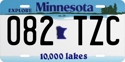 MN license plate 082TZC