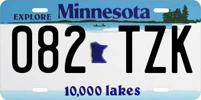 MN license plate 082TZK