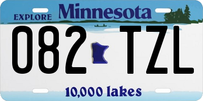 MN license plate 082TZL