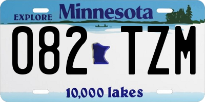 MN license plate 082TZM