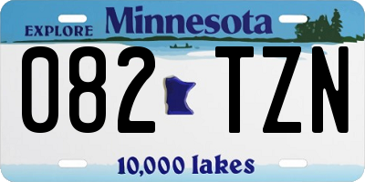 MN license plate 082TZN