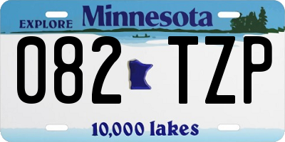 MN license plate 082TZP