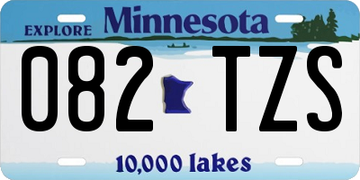 MN license plate 082TZS