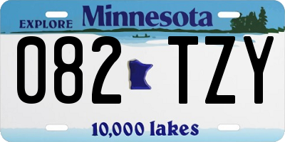MN license plate 082TZY