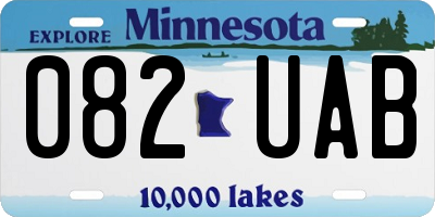 MN license plate 082UAB