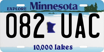 MN license plate 082UAC
