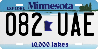 MN license plate 082UAE