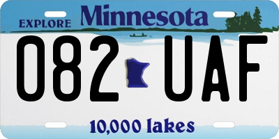 MN license plate 082UAF